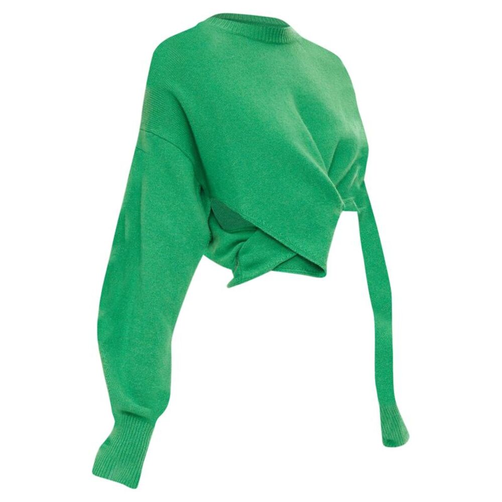 Alexander McQueen twisted curved sleeves pullover sweater